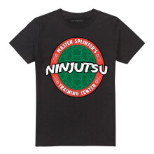 (L, Black) Teenage Mutant Ninja Turtles Unisex Adult Ninjutsu School T-Shirt