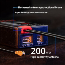 ER6 2.4GHz ELRS PWM Receiver 6CH 100mw CRSF ExpressLRS RX with Voltage Telemetry for RC FPV Fixed Wing Drone