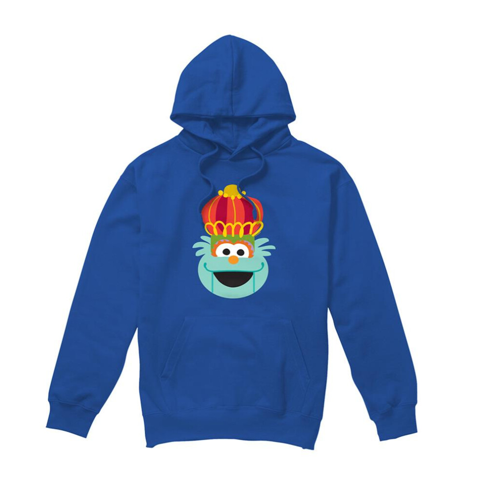 Sesame Street (L, Royal ) Unisex Adult Rosita Nutcracker Christmas Hoodie Blue