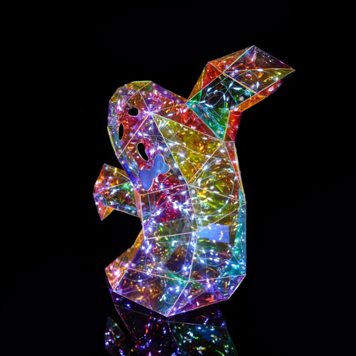 Prismatic Iridescent Spooky  Statue,LED  Statue,Halloween Decoration  Statue Night Light 1
