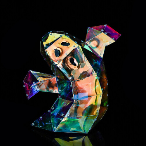 Prismatic Iridescent Spooky  Statue,LED  Statue,Halloween Decoration  Statue Night Light 2