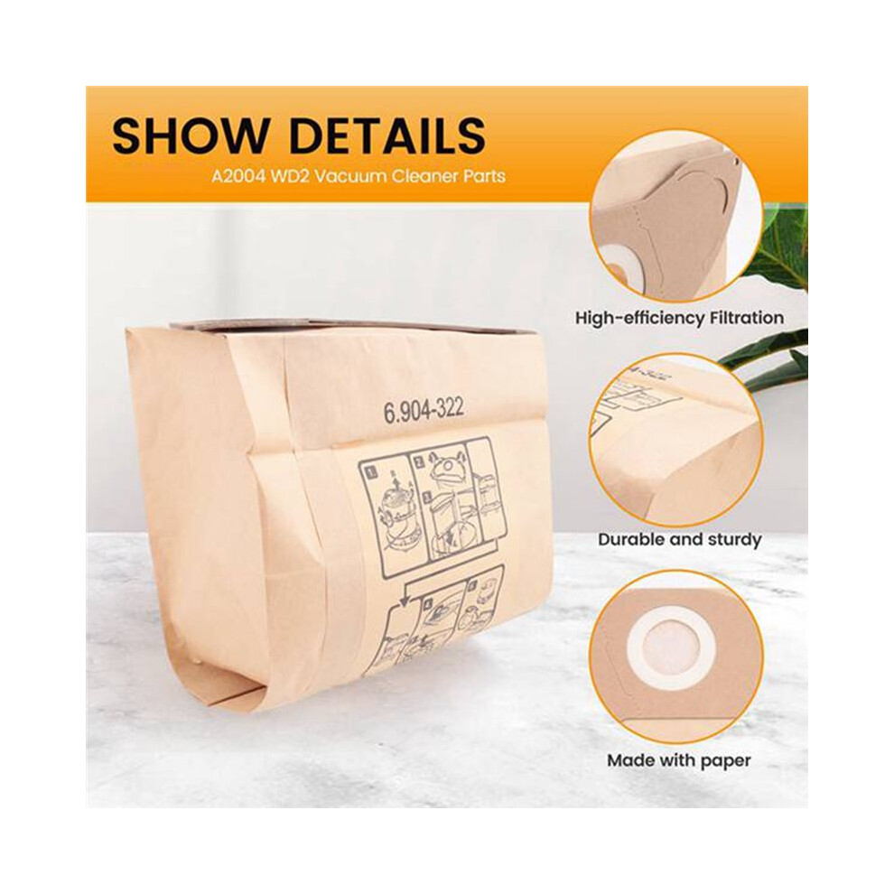 Hepa Filters Dust Bags Compatible For Wd2 Wd2250 A2004 Mv2 Wd2 Vacuum Cleaner Spare Replacement Accessories 4713931888024