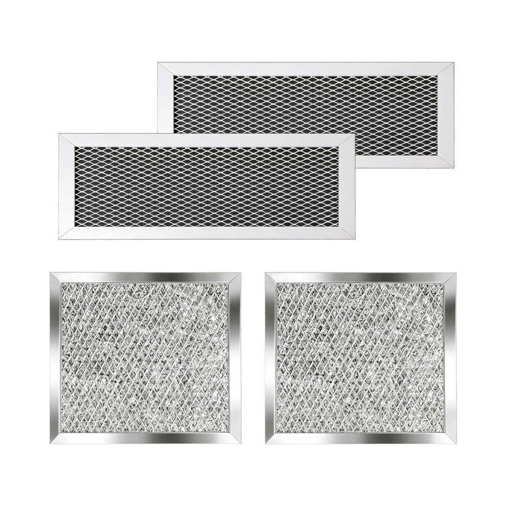 4Pcs Microwave Charcoal Filter And Grease Filter Kit For Me19r7041fs Me19r7041fs/Aa Me19r7041ft Me19r7041ft 6032911613578