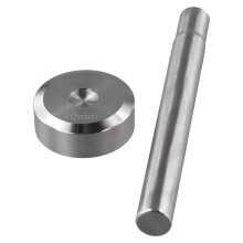 Nietwerkzeug-Set mit Stempel und Basis für Lederarbeiten, DIY-Bohrung zum Einsetzen Von Nieten (10 mm)
