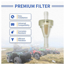 1 Set/10 Stück 1/4 Zoll Inline-Benzinfilter für Usw., Transparent, Hochwertige Filter, Universell für Motorrad und Roller