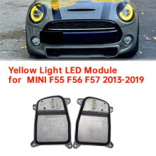 1Pair Yellow Light LED Module 63118737589 63118737590 for F55 F56 F57 2013-2019 Turn Signal DRL Light Module