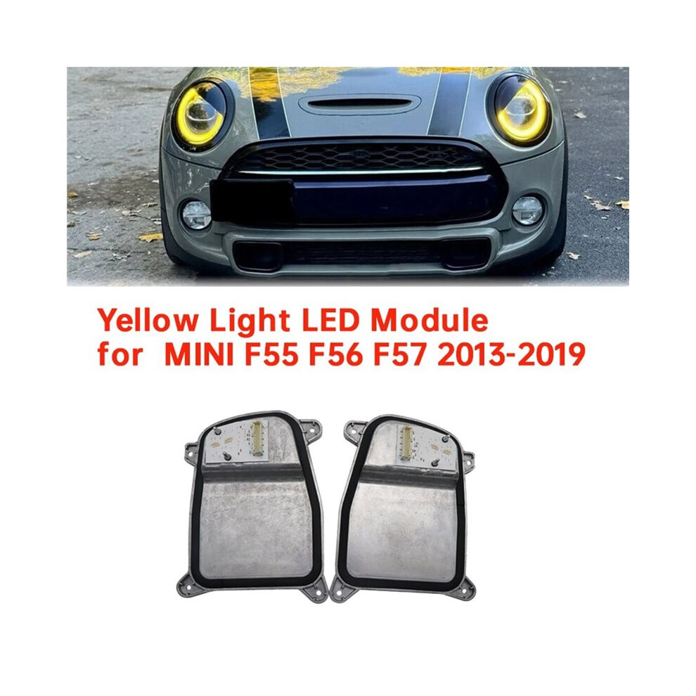 1Pair Led Module 63118737589 63118737590 For F55 F56 F57 2013-2019 Turn Signal Drl Module Yellow/Light 6033646942339