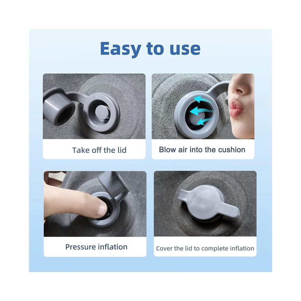 Travel Cushion,Air  Cushion, Cushion Portable Inflatable  Cushion - Ideal for Airplane Chairs,Stadium Seats