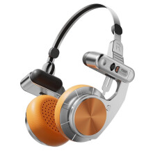 Retro Headphones Wireless Headphones -Ear Headphones HIFI Wireless Foldable Noise Canceling Headphone Orange