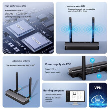 Gateway PoE Zigbee/Thread com Suporte para Antena Dupla de 5dBi, Conexão Ethernet, Wi-Fi e USB para Home Assistant