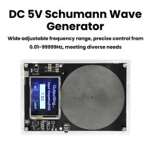 5V Schumann Wave Generator 0.01-99999Hz Adjustable Frequency Sine Wave Signal Generator Type C Screen Audio Resonator