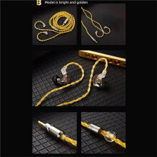 2 Pezzi Cavo di Aggiornamento per Auricolari QKZ 8 Conduttori Placcati In Argento 2 Pin 0,75 mm 3,5 mm Cavo HiFi IEM per Cuffie Cablate QKZ ZXN ZXT
