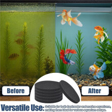 12pack Carbon Filter Pads for Fluval FX4 FX5 FX6 Canister Filter, Carbon Impregnated Foam Aquarium Medi