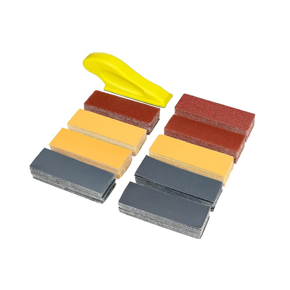 180 Pcs Detail Sanding Kit, 80-1000 Grit Sandpaper With Finger Sanding Blocks For Small Areas And Corners 4713105106152