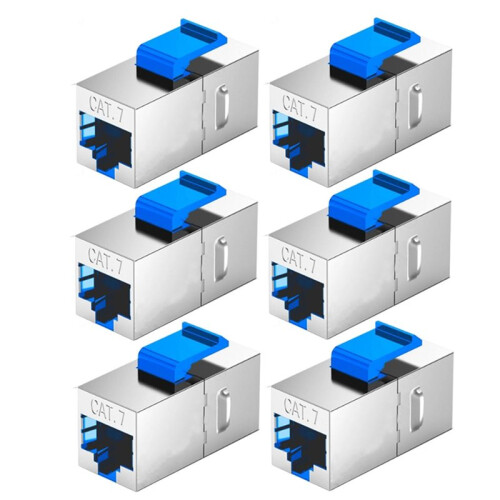 6PCS for  CAT7 RJ45 Connector Expansion Coupler Ethernet LAN Network Ethernet Cable Extender