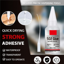 2pcs 502 Super Glue Instant Quick-Drying Cyanoacrylate Adhesive Leather Rubber Wood Metal Strong Bond Liquid Glue Tool