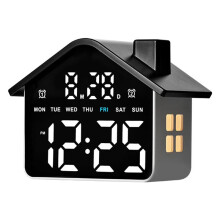 LED Digital Alert Clock with Voice Control,Night Light, Date Week Display,12/24H , USB Electronic Table Clock