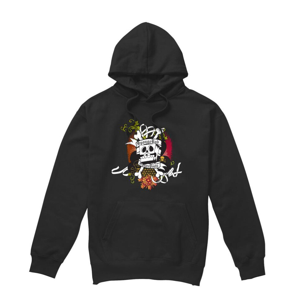 Spongebob Squarepants (Xl, ) Mens Rest In Peace Hoodie Black