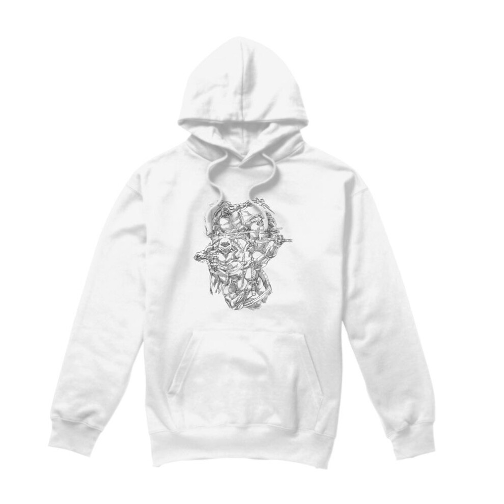 Teenage Mutant Ninja Turtles (M, White) Mens Shinobis Hoodie