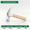 Martelo Octogonal com Cabo de Madeira e Cabeça de Aço Carbono para Casa e Bricolagem 1