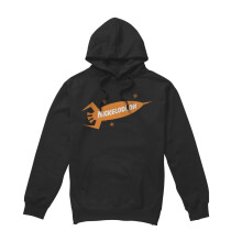 (S, Black) Nickelodeon Mens Retro Rocket Logo Hoodie