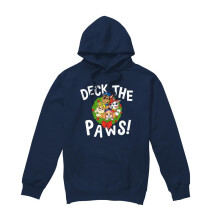(S, Navy) Paw Patrol Mens Deck The Paws Christmas Hoodie