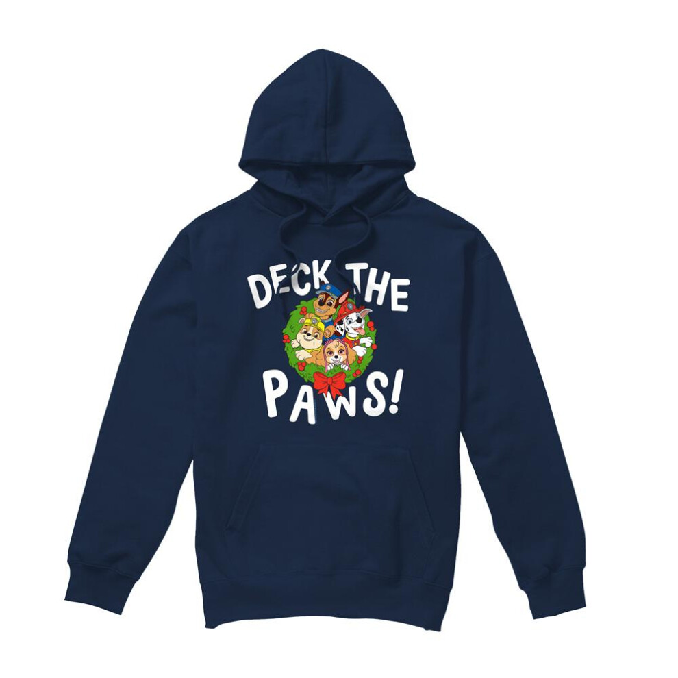 Paw Patrol (S, Navy) Mens Deck The Paws Christmas Hoodie Blue,Multicoloured