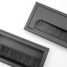 Tapón Rectangular de Metal para Cables, Tapa para Orificio de Cables, para Gestión de Escritorio, 160 mm X 80 mm - Paquete de 2