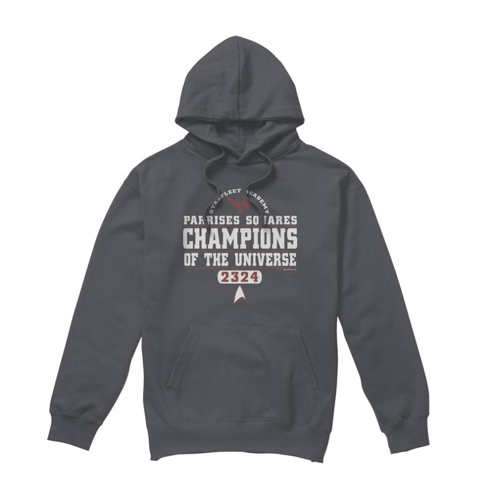 Star Trek (M, Charcoal) Mens Champions Hoodie Multicoloured