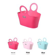 1set Portable Plastic Bathing Basket Bathroom Storage Student Dormitory Shower Organizer Handheld Laundry Hamper