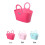 1set Portable Plastic Bathing Basket Bathroom Storage Student Dormitory Shower Organizer Handheld Laundry Hamper 4