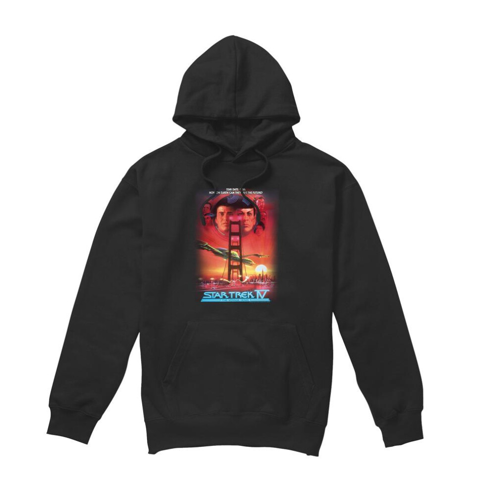 Star Trek (S, ) Mens The Voyage Home Hoodie Black