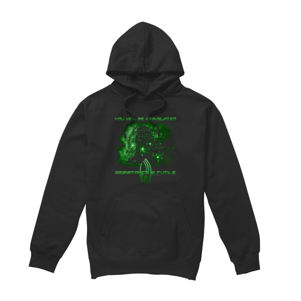 Star Trek (L, ) Mens Assimilate Hoodie Black