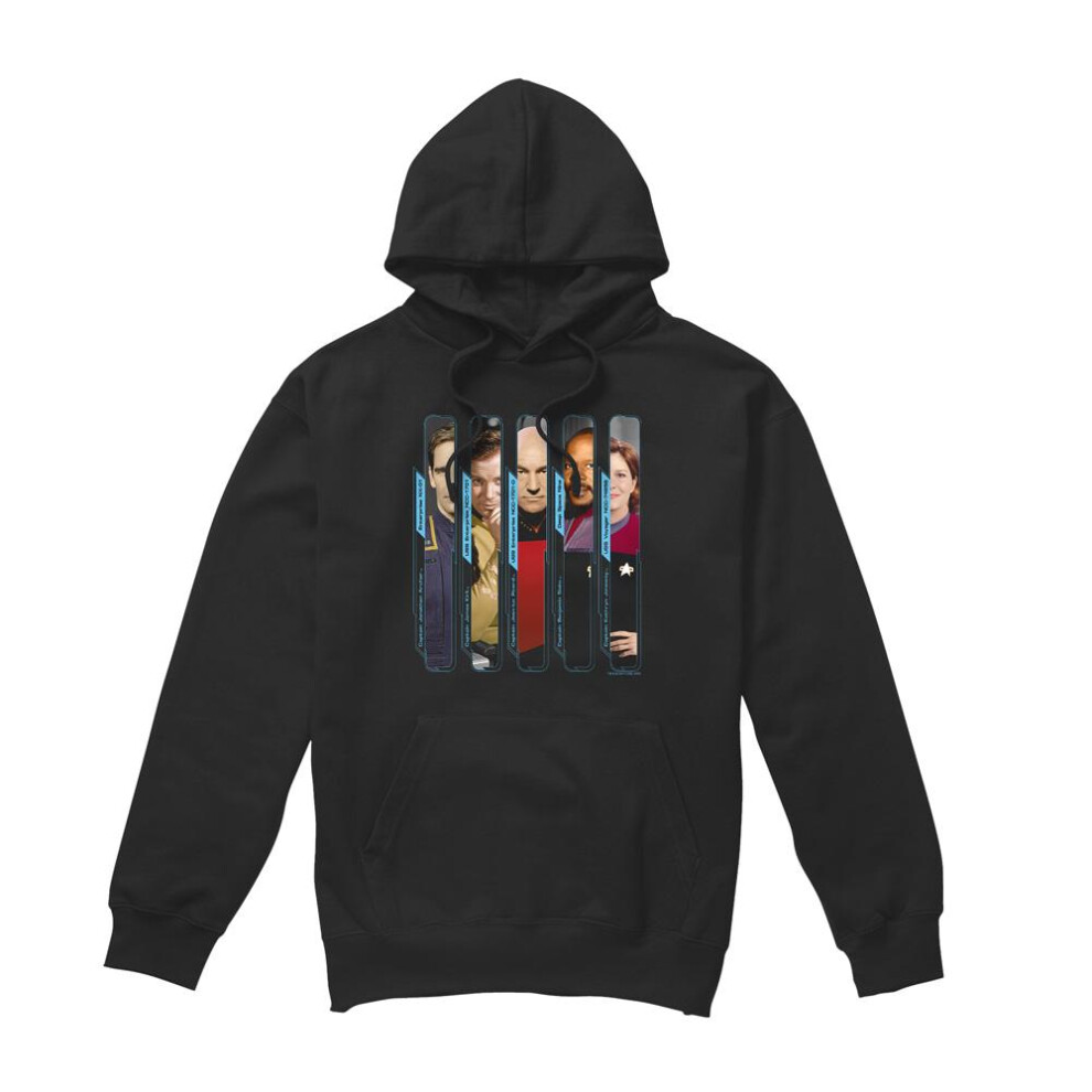 Star Trek (L, ) Mens The Captains Hoodie Black