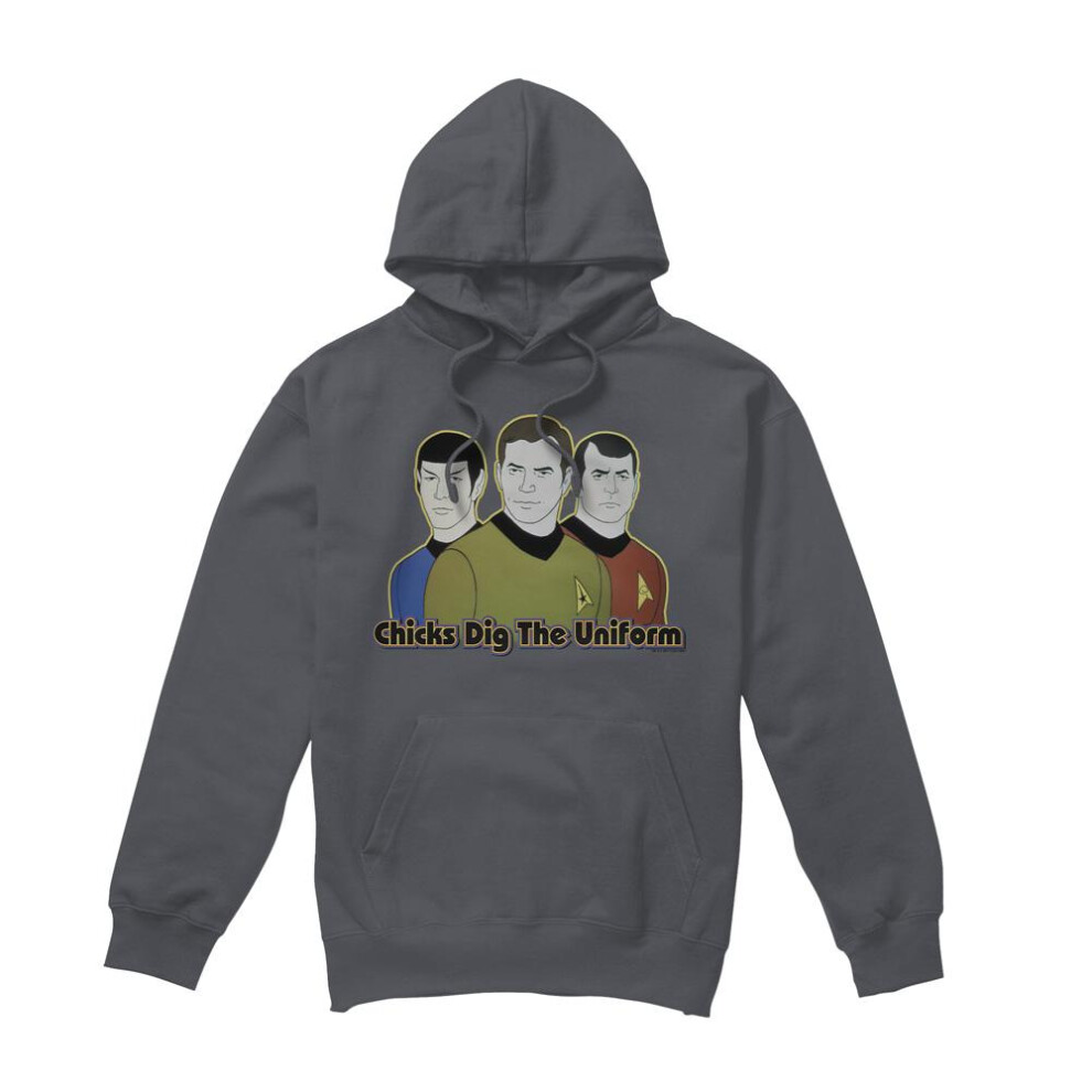 Star Trek (Xl, Charcoal) Mens Dig It Hoodie Multicoloured