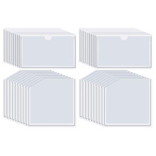 Adhesive Pockets for Planners,Clear Card Pockets,Self Sticky Top Open Organizer for Notebooks,Journals,Folders 40Pcs