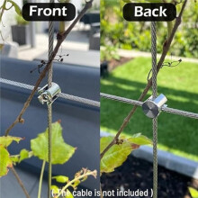 1/8" Cable Cruciform Clamps, T316 Stainless Steel Cruciform Cable Clamps for 3mm Wire Rope, No Drill Trellis Clips 10pcs