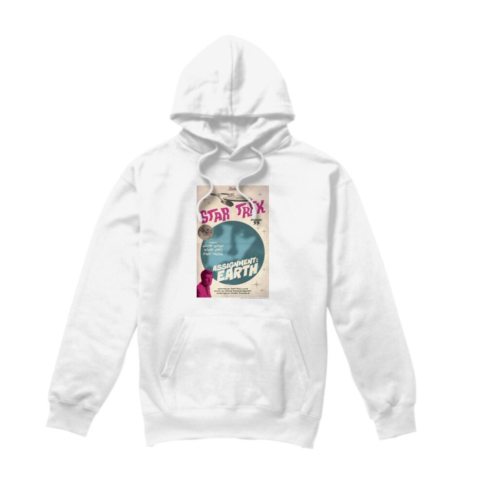 Star Trek (M, ) Mens The Original Series Episode 55 Hoodie White