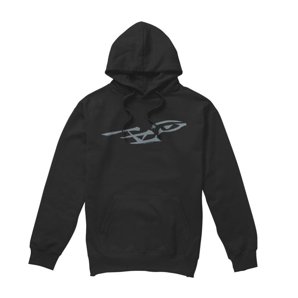 Star Trek (S, ) Mens Bushwork Enterprise Hoodie Black