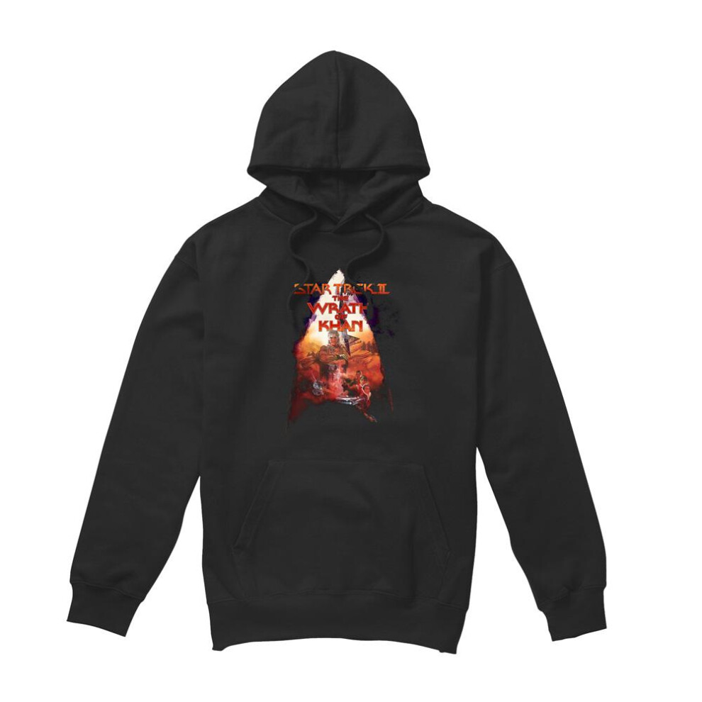 Star Trek (Xxl, ) Mens The Wrath Of Khan Poster Hoodie Black