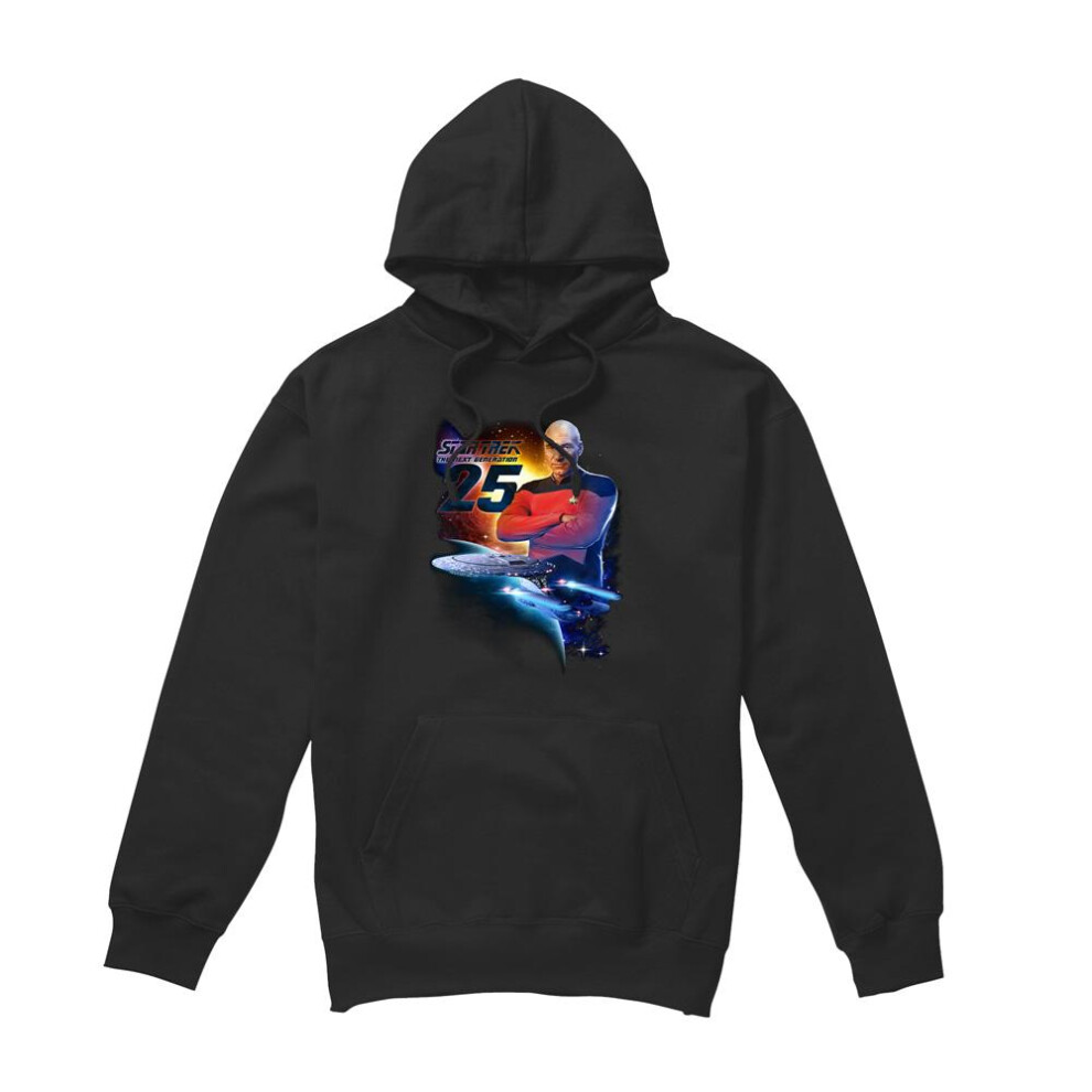 Star Trek (Xxl, ) Mens The Next Generation 25 Hoodie Black