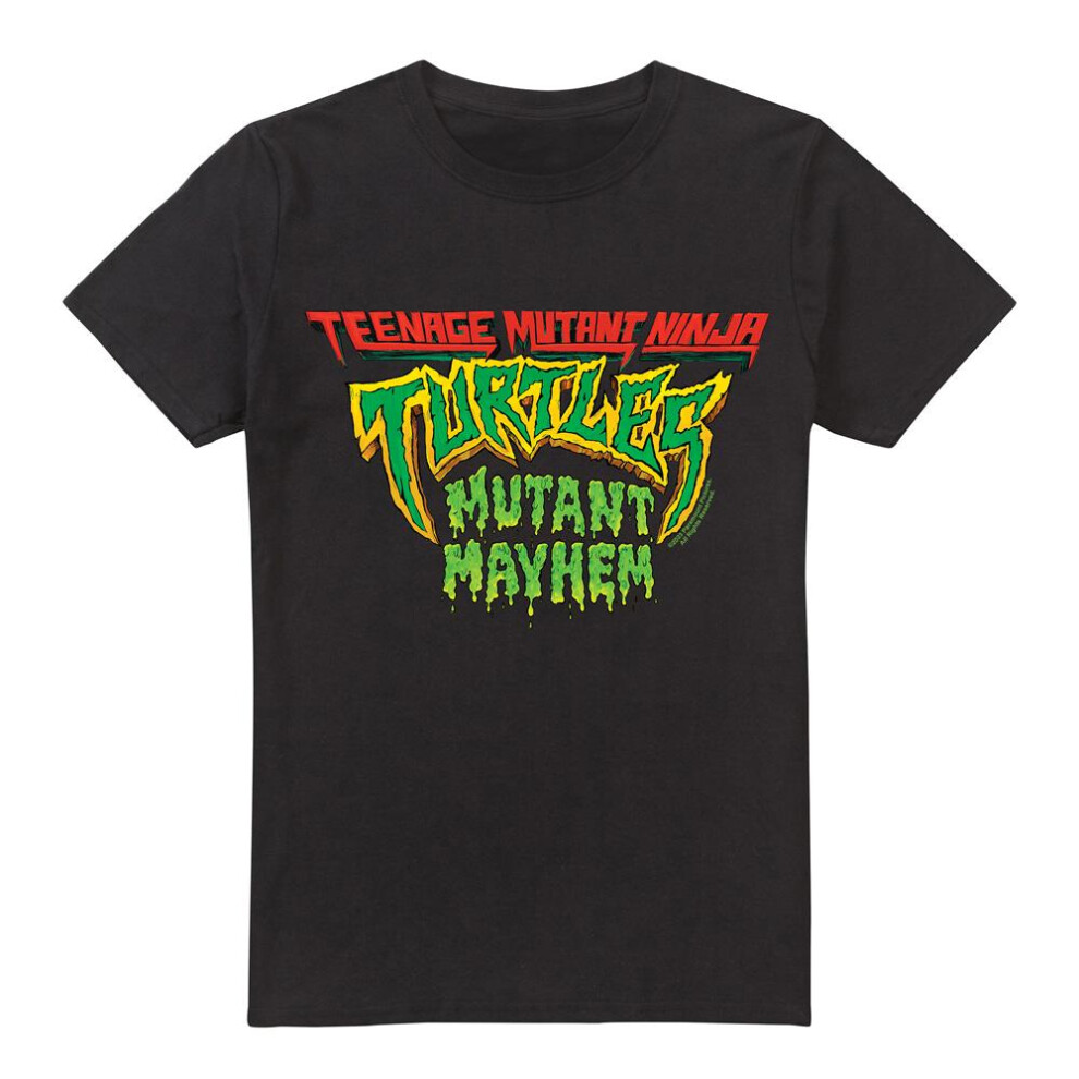 Teenage Mutant Ninja Turtles (4Xl, ) Mens Mutant Mayhem Logo T-Shirt Black