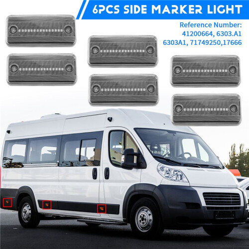 Static Bright Crystal LED Signal Side  Light for   Ducato  Relay  Boxer 1
