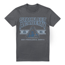 (XL, Charcoal) Star Trek Mens Starfleet Academy Earth T-Shirt