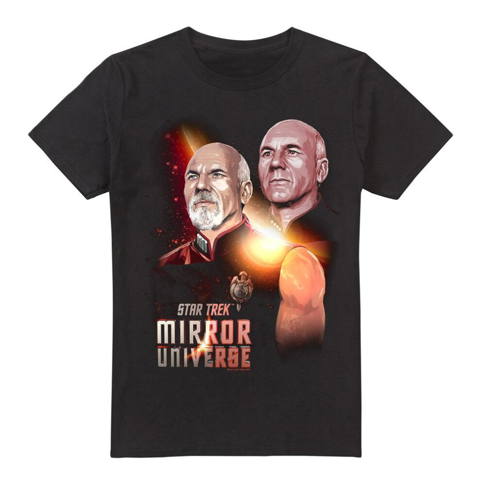 Star Trek (3Xl, ) Mens Mirror Jean-Luc Picard T-Shirt Black