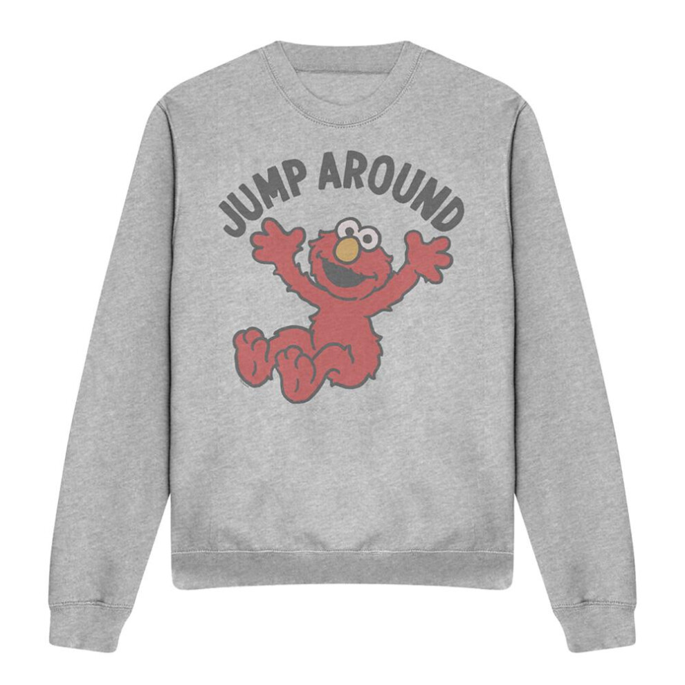 Sesame Street (L, Athletic Heather) Unisex Adult Jump Around Sweatshirt Multicoloured