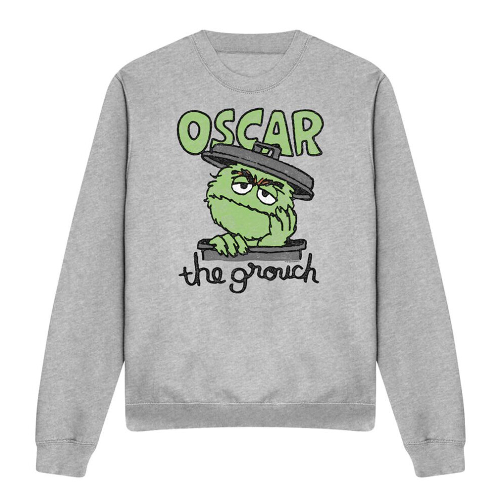 Sesame Street (Xl, Athletic Heather) Unisex Adult Canned Sweatshirt Multicoloured