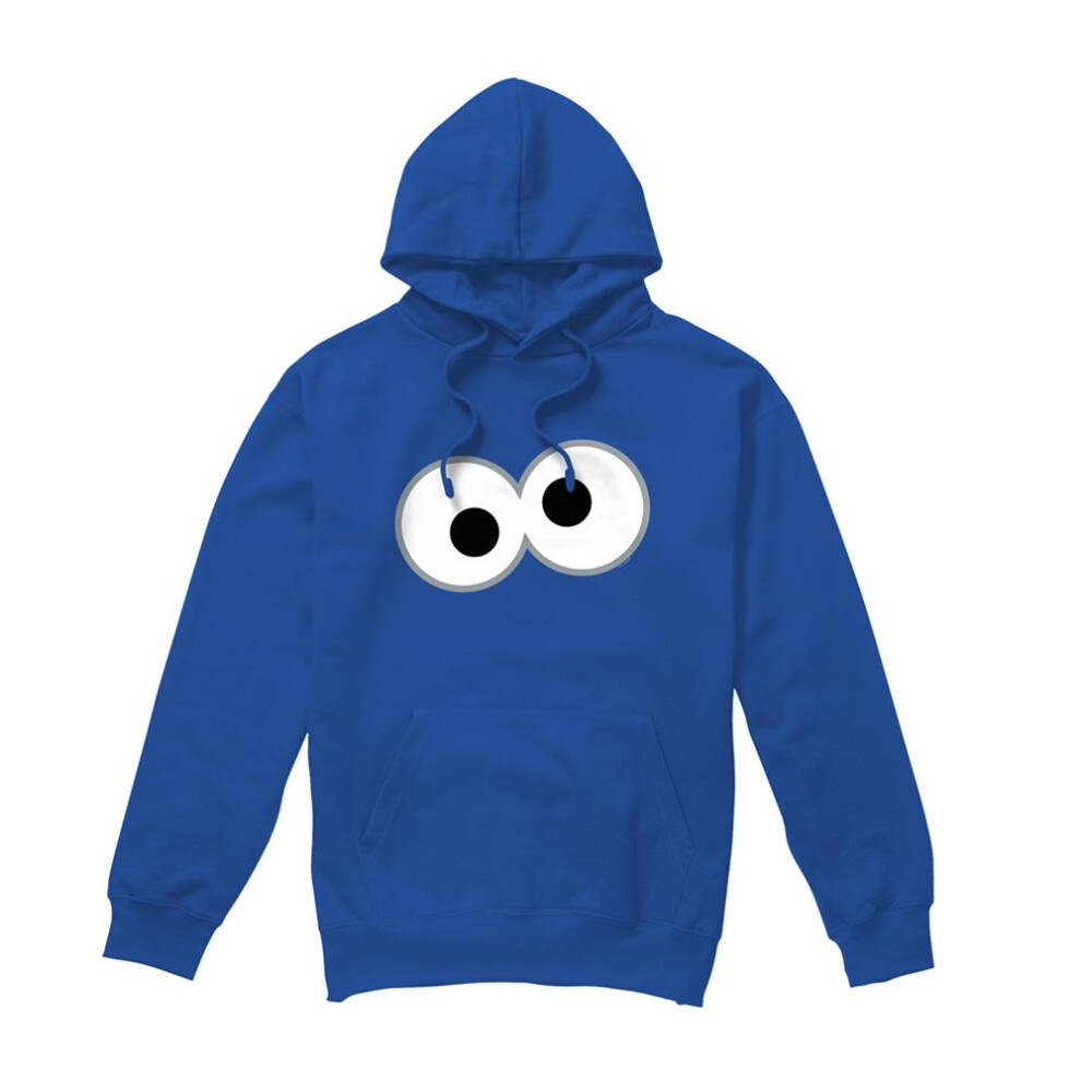 Sesame Street (Xxl, Royal ) Unisex Adult Eyes Hoodie Blue