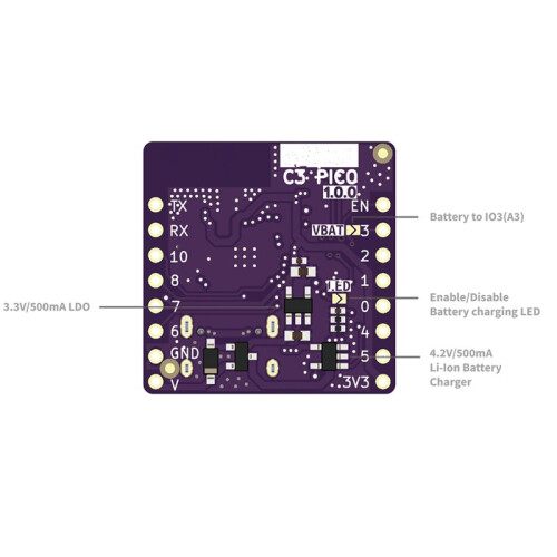 C3  V1.0.0 - Carte LOLIN WIFI  le BLE IOT ESP32-C3FH4 ESP32-C3 4MB FLASH pour MicroPython pour 2