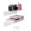 Acrylic Floating Shelf Small Storage Rack Wall-Mounted Decor for Bathroom Living Room White 4